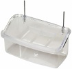 4 inch clear acrylic trough feeder with scatter guard - Cage Accessory - Finch and Canary Supplies - 2gr art172