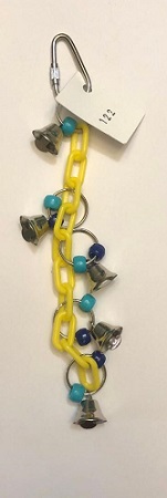 Jingle Bells single string of bells to ring, assorted colors - Bird Toy - Cage Accessories - Finch and Canary Supplies 